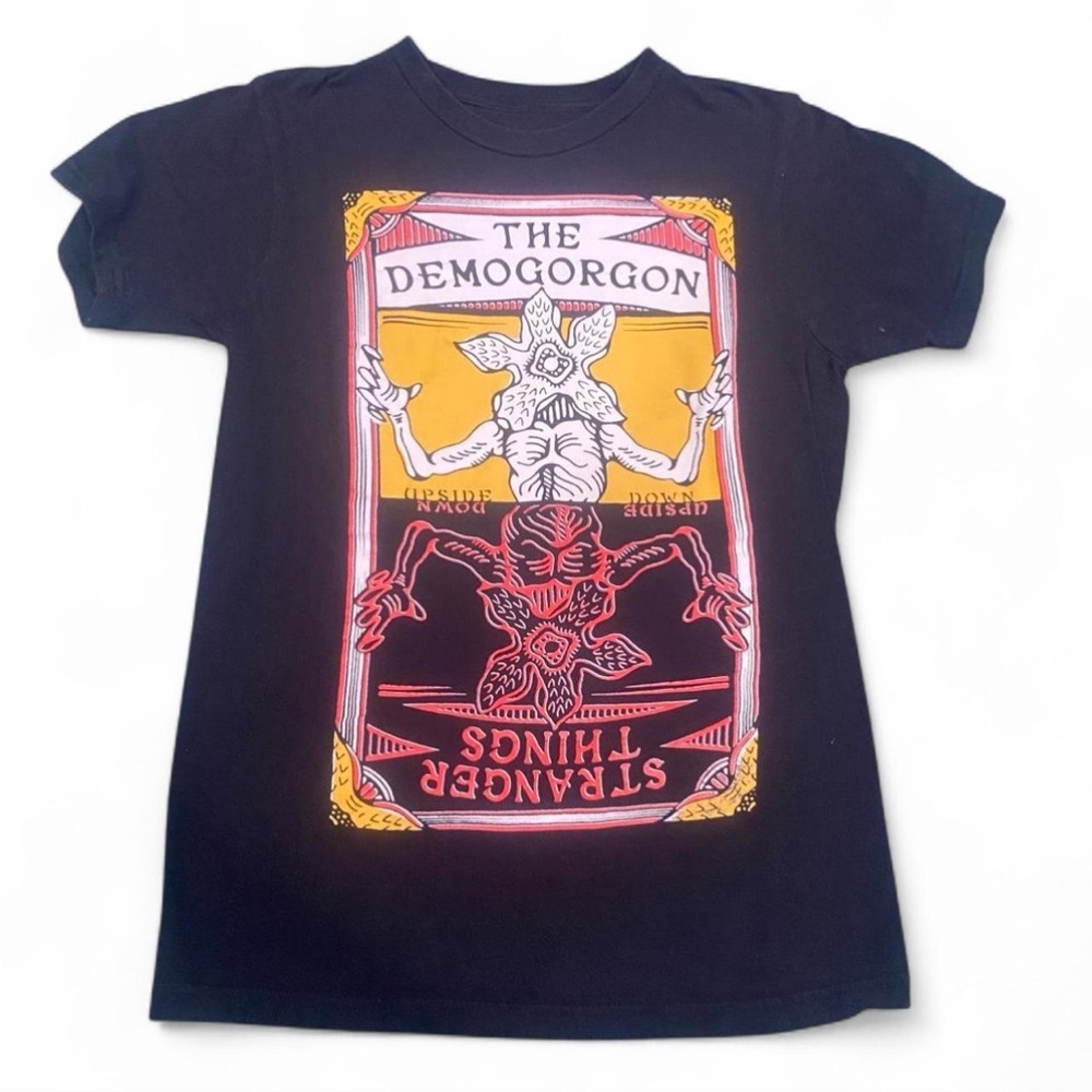 Netflix Stranger Things Black and Yellow Kids T-Shirt